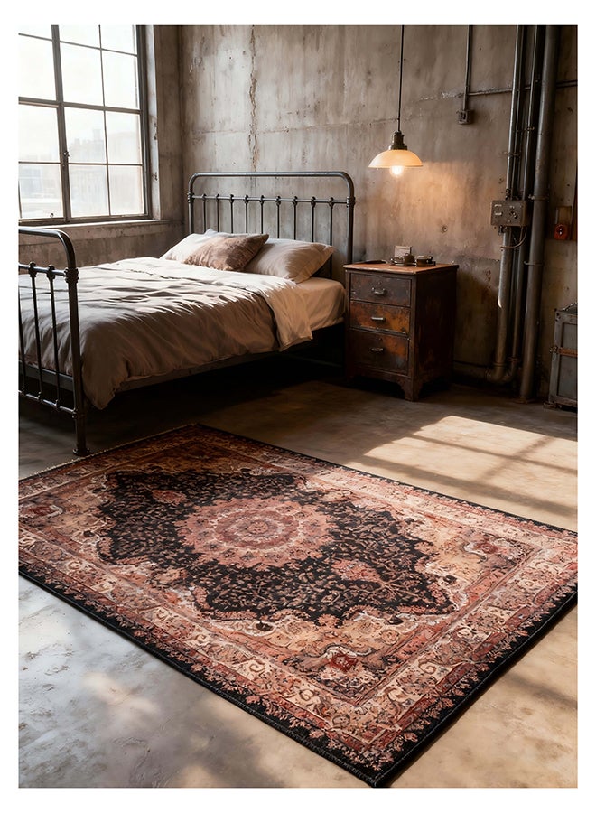 Noon East Carpet Rug Anti-Slip-  Size- 274 x 366 cm - 9x12 ft | Royal Heritage Design | Color- Red & Black| Ideal as Carpets for Living room, Bedroom & Office. Perfect for large spaces - Image 5